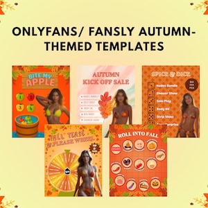 Autumn OnlyFans Tip Games: Canva Templates (Digital Download)