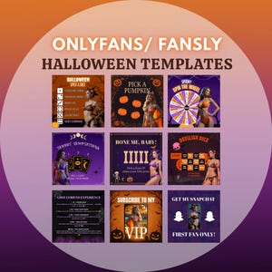 Halloween OnlyFans Tip Games: Content Creator Bundle (Canva Templates, Digital Download