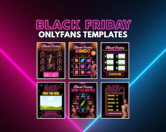 Giochi di suggerimenti per il Black Friday OnlyFans: modelli Canva per Onlyfans/Fansly (download digitale)