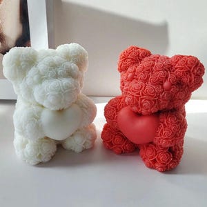 Scented Teddy Bear Candle – Handmade Soy Wax Candle, Cute Gift and Cocooning Decoration