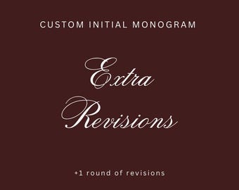 Extra Revisions for Custom Wedding Monogram