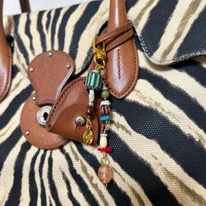 Dangling Charm Keychain | Handmade Bag Charm with Vintage & Unique Charms for Eclectic Style Lovers | Fashionable Accessory