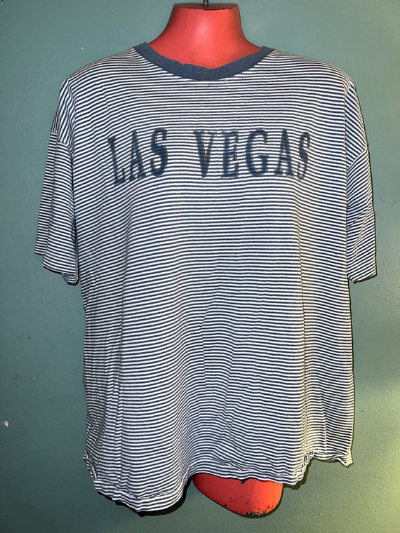 Vintage Las Vegas T-shirt. 1990’s Striped Vegas T-