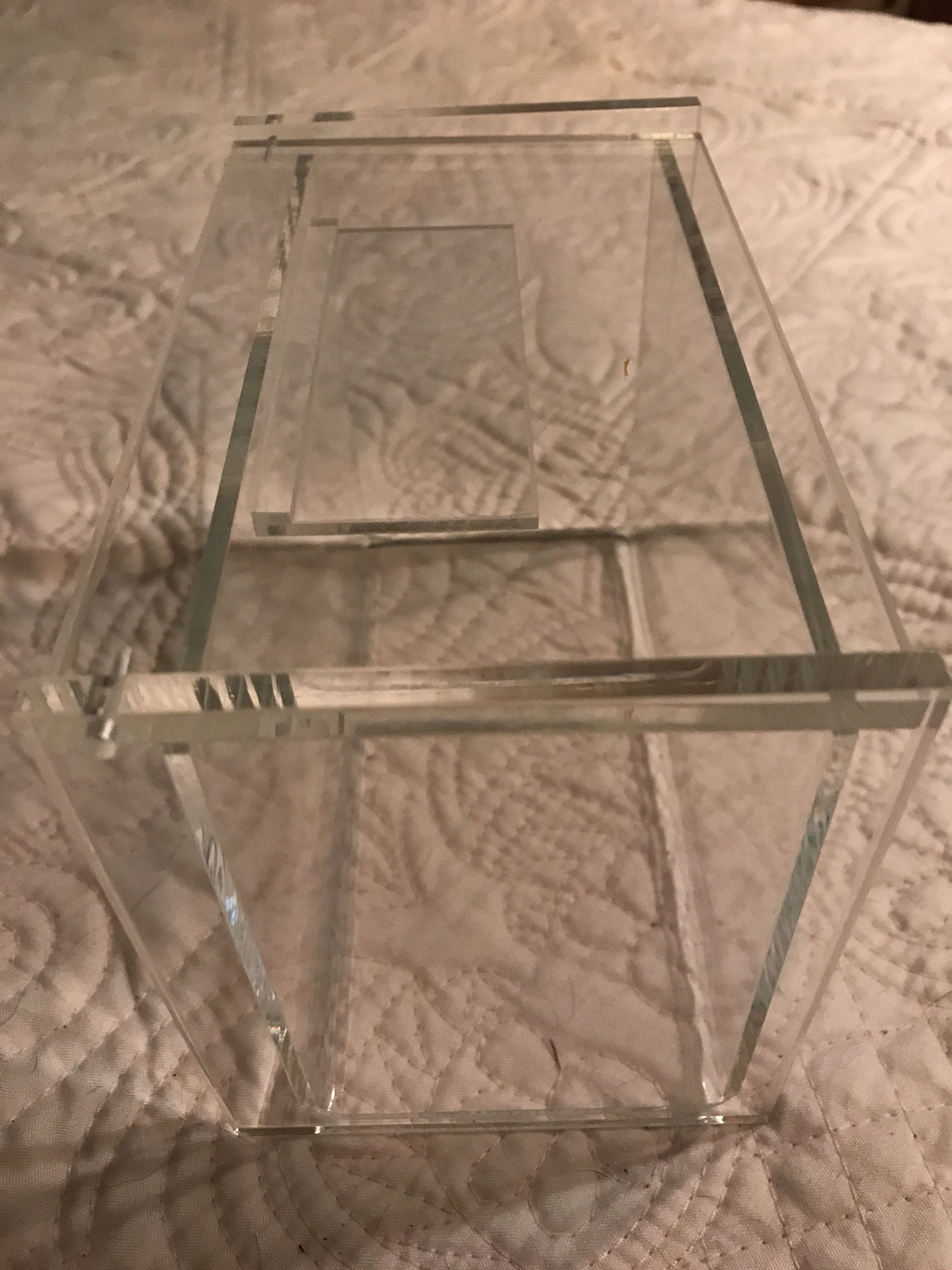 Vintage Lucite Recipe Box. Lucite Box. Lucite Recipe Organizer. Recipe