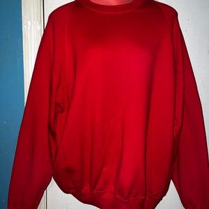 Vintage 90’s Red Jerzees Plus Size Sweatshirt, Size 3X