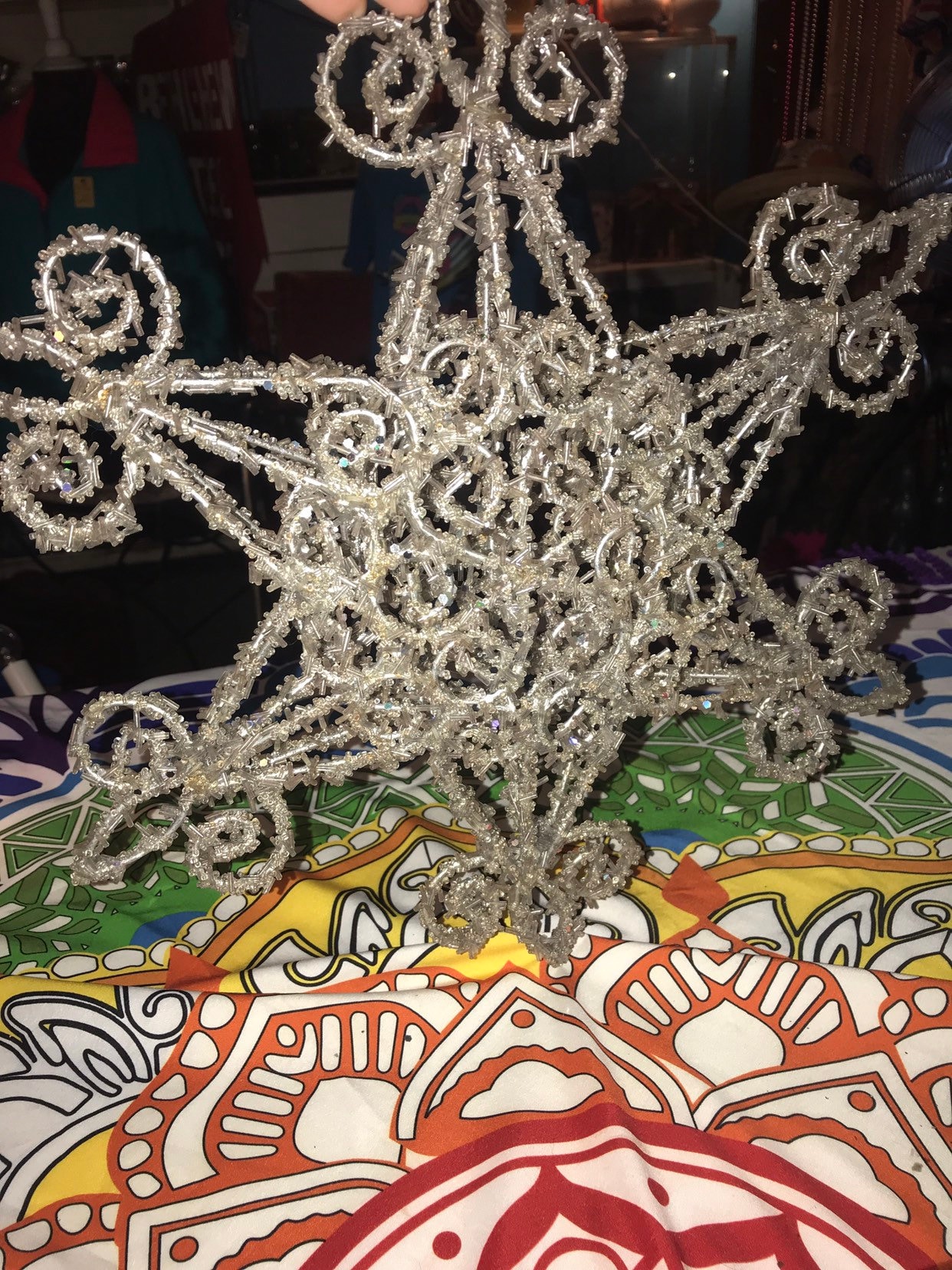 Vintage Star Christmas Decoration Tree. Christmas Star. Handmade