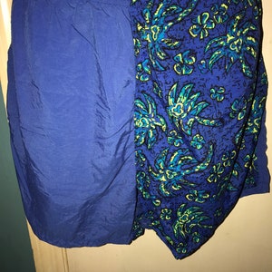 Vintage Blue Swim Trunks With Palm Trees. Blue Sutter and Grant Swim Trunks. Old School Short Mens Swim Trunks. Size XL image 1