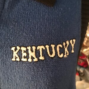 Vintage Kentucky Wildcat Sweater Vest. Kentucky Wildcats Ugly Sweater. UK Sweater Vest. University of Kentucky Sweater. Size Small image 2