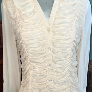 Vintage White Sheer Shirt - Etsy