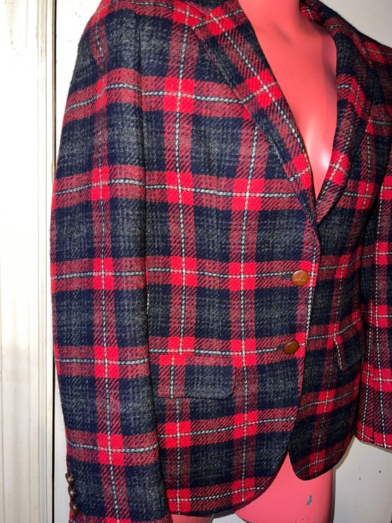 Vintage Plaid Wool Blazer. Plaid Blazer. Vintage … - image 5