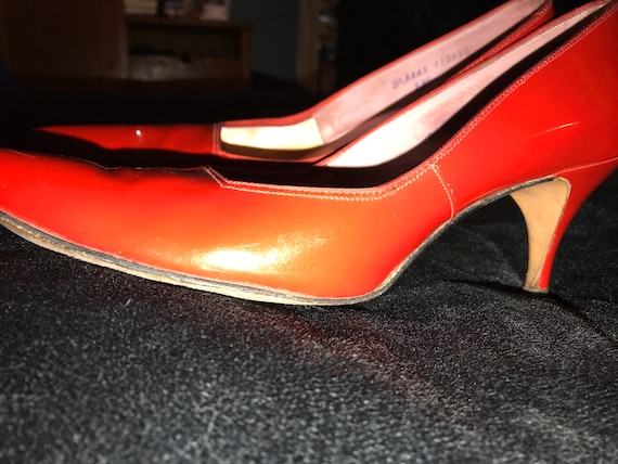 Vintage Red Patent Leather High Heels.Anthony Dal… - image 5