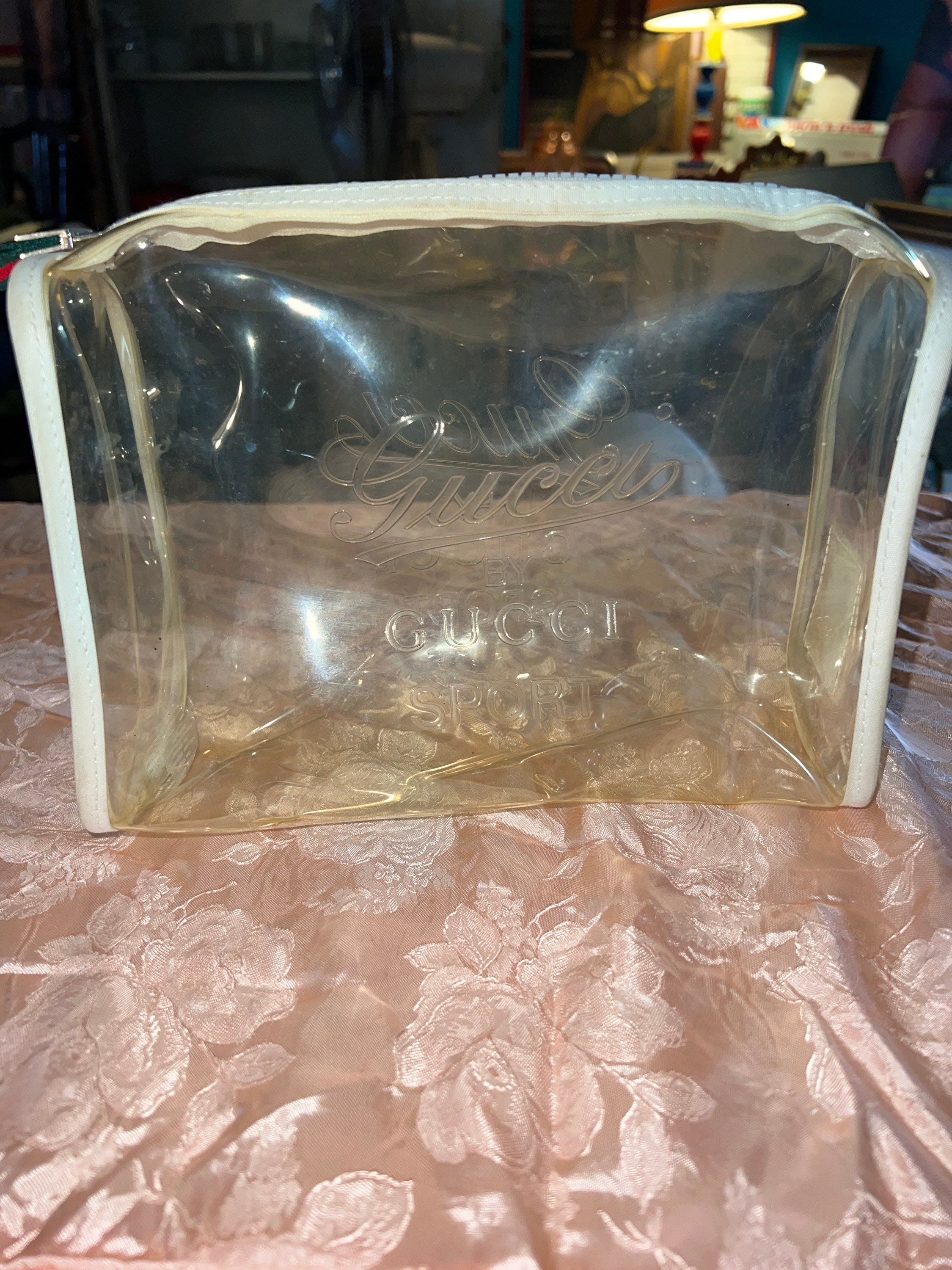 Vintage Gucci by Gucci Sport Cosmetics Bag. Clear Gucci Makeup 