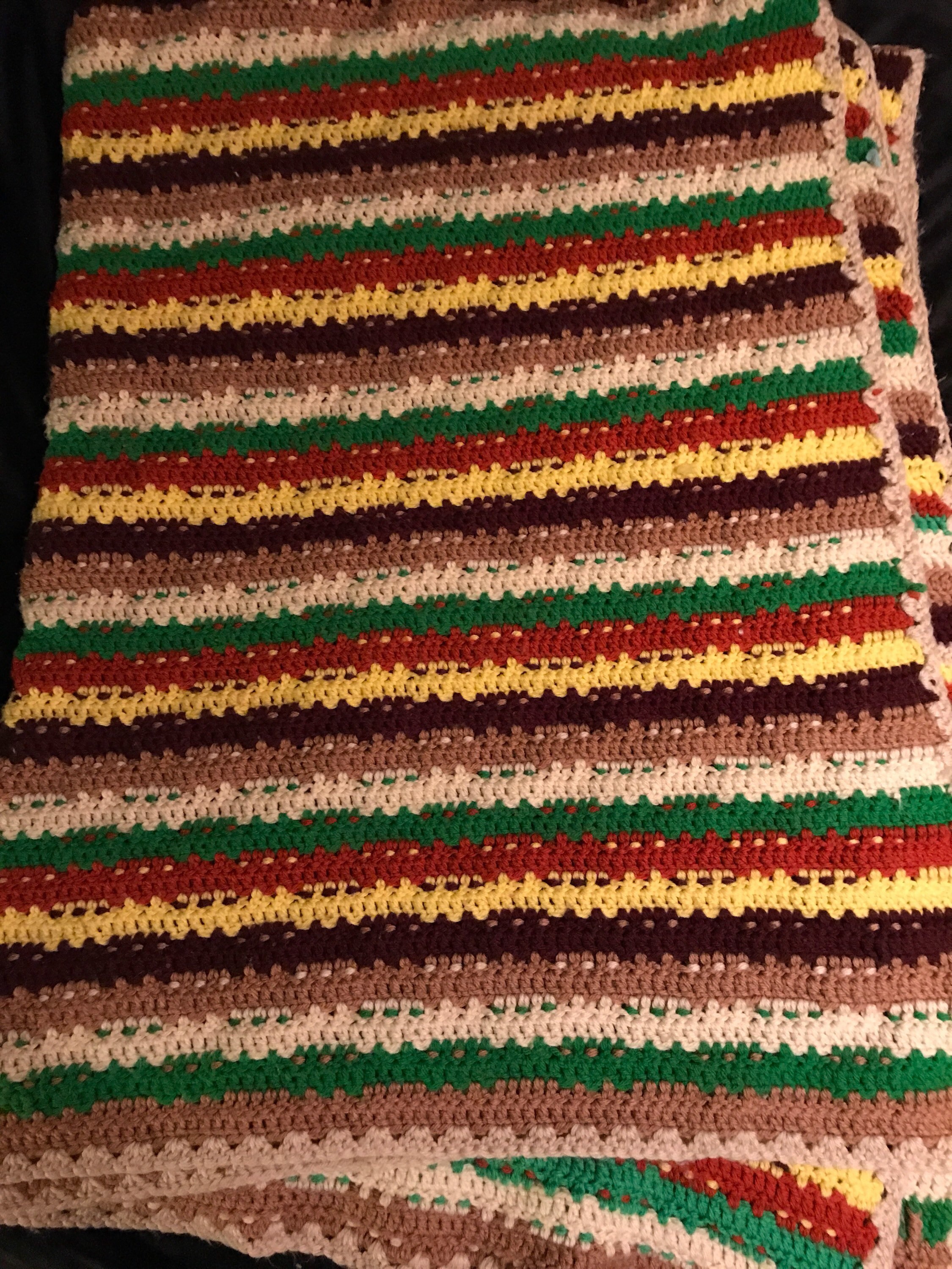 Vintage Afghan. MultiColored Afghan. Vintage Blanket. Vintage Afghan