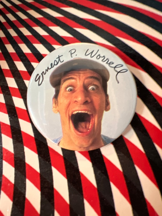 Vintage Ernest P. Worrell Pinback Button. Jim Varney, Know What I Mean Vern? Ernest Pinback Button, True Vintage