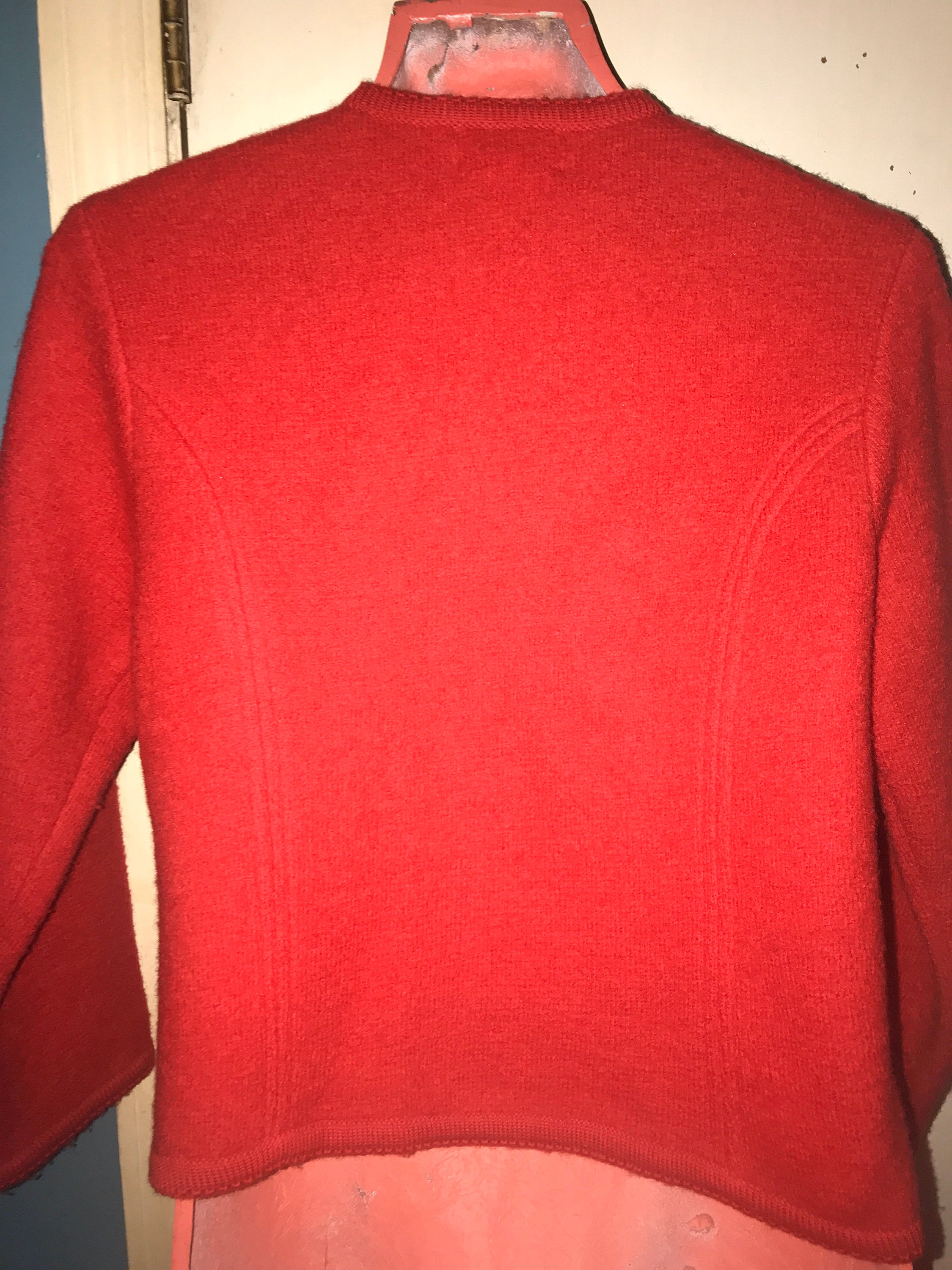 Vintage Pendleton Red Wool Sweater. Women’s Pendleton Wool Sweater. Red ...