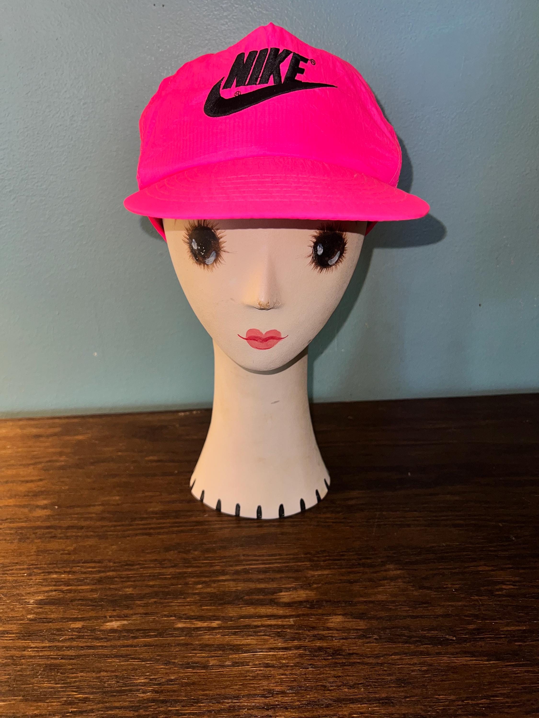 neon pink nike hat