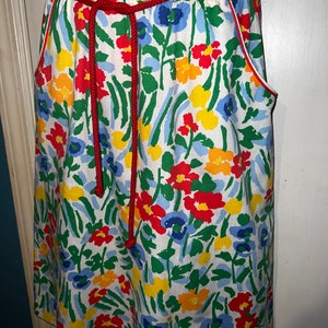 Vintage Floral Dress. 1960's Adorable Sleeveless Eye Popping Floral Dress. Perfect Vintage Sun Dress. Jenni Dress. Size 9/10 image 7