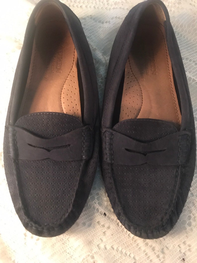 Vintage Ralph Lauren Blue Loafers. Ralph Lauren Suede Loafers. - Etsy