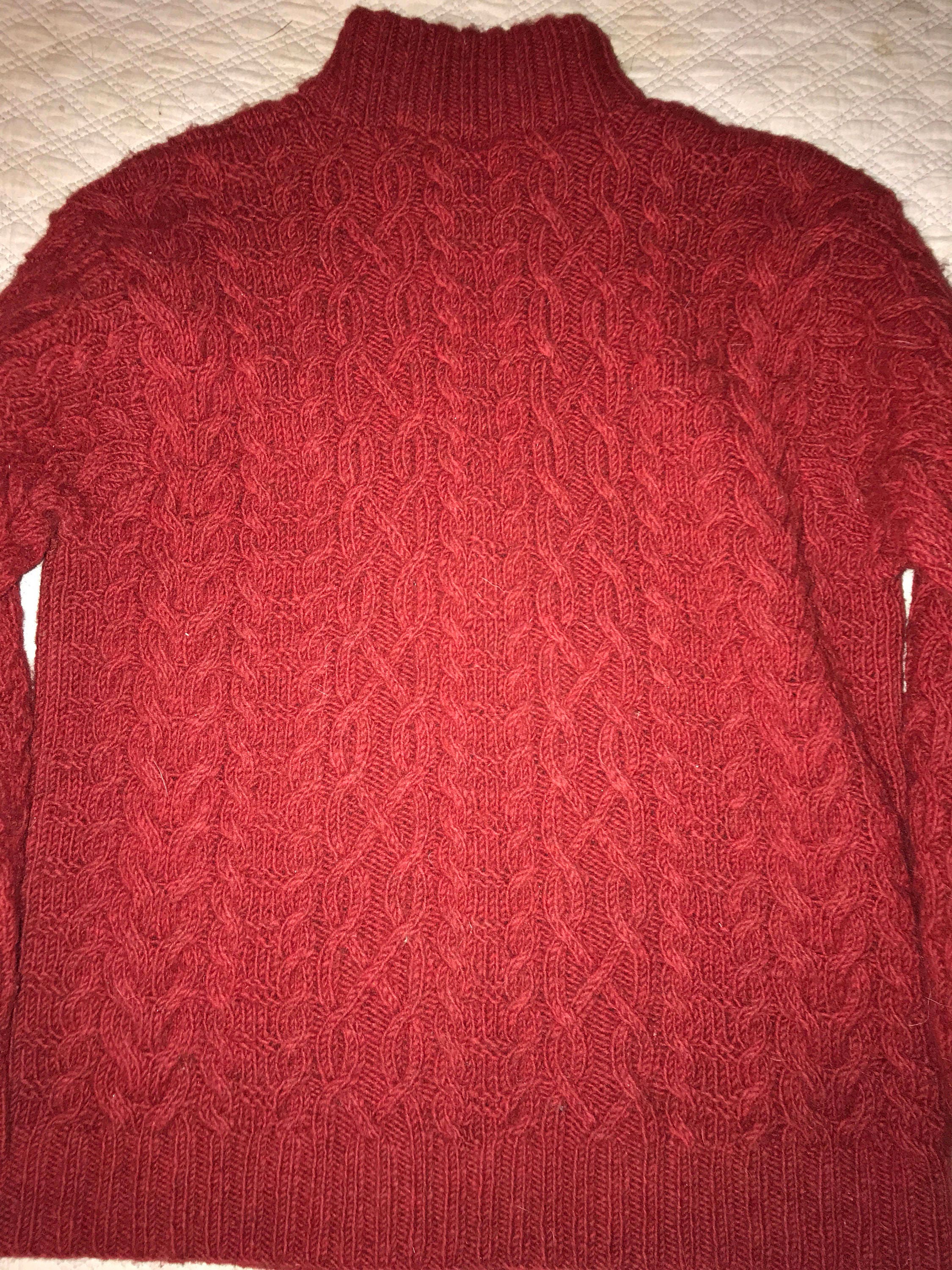 Vintage Ralph Lauren Wool Sweater. Hand Knit Wool Sweater. Ralph