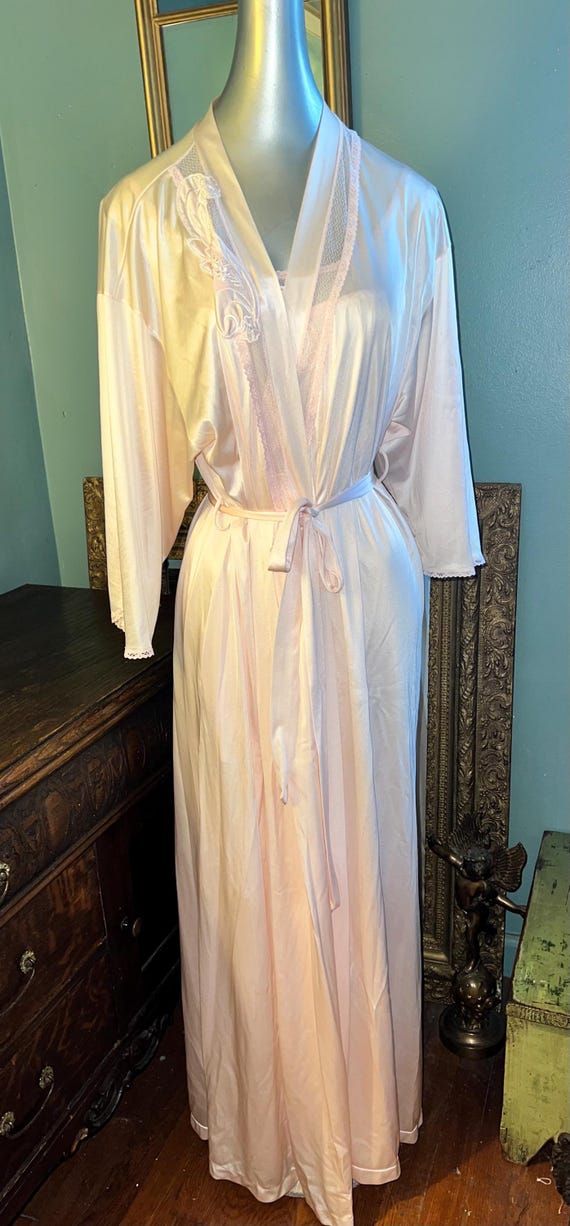 Vintage Vanity Fair Peignoir Set, Nightgown and Robe, Size Medium