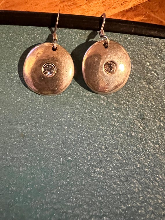 Vintage 1990’s Sterling Silver Dangle Earrings, Signed TCP View 4