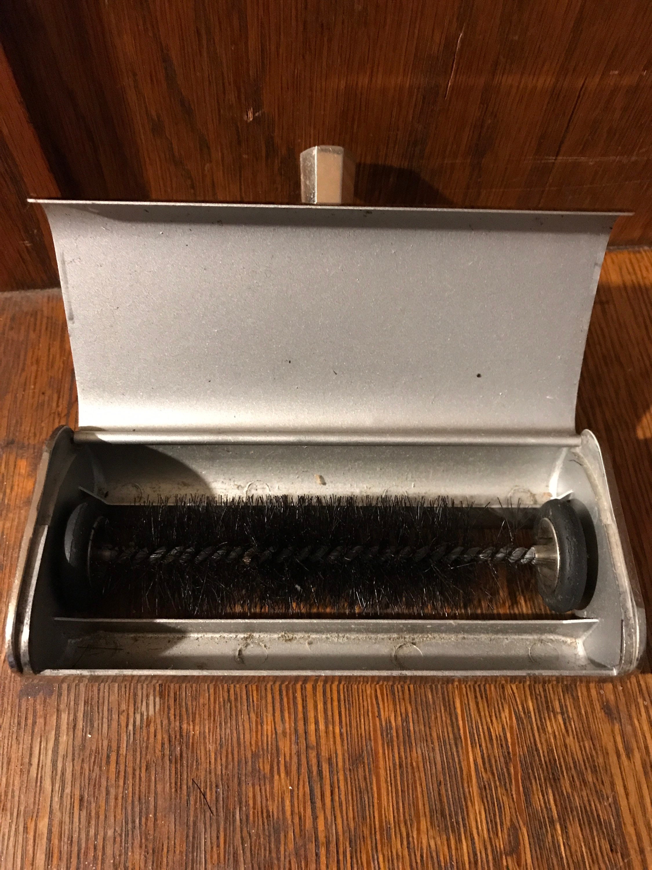 Vintage Silver Chrome Table Sweeper. Silent Butler. Chrome Crumb Catcher. Table Cleaner. Elegant