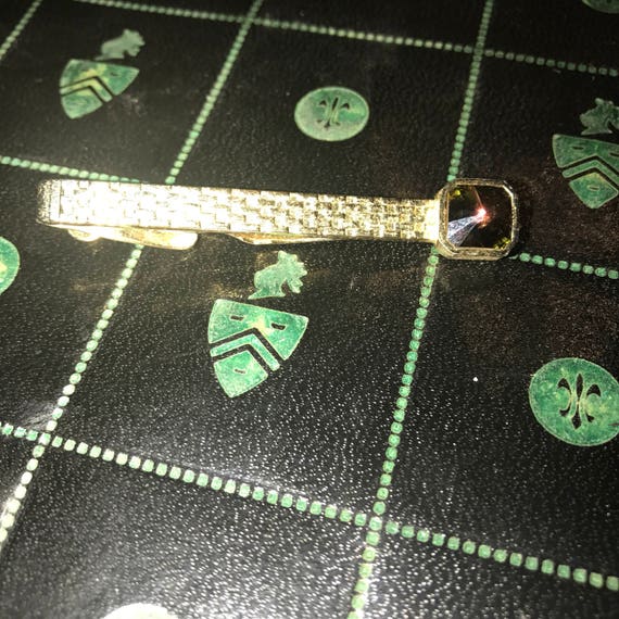 Vintage Swank Crystal Tie Clip. Swank Tie Clip. Ti