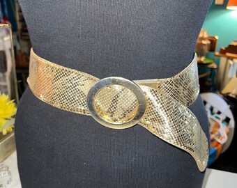 Vintage Gold Metal Mesh Belt, Glam Disco Style, 24-27 Inch  display picture 2