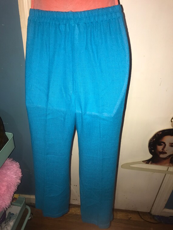 Vintage Turquoise Summer Pants. Womens Turquoise Pant… Gem