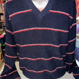 Vintage 1980’s  Men’s Navy Blue Sweater, Size XL
