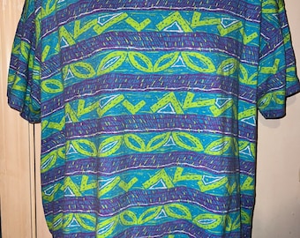 Vintage 80’s Ocean Pacific Shirt. Excellent Ocean Pacific T-Shirt. Beachy Shirt. Colorful OP Shirt, Size Medium
