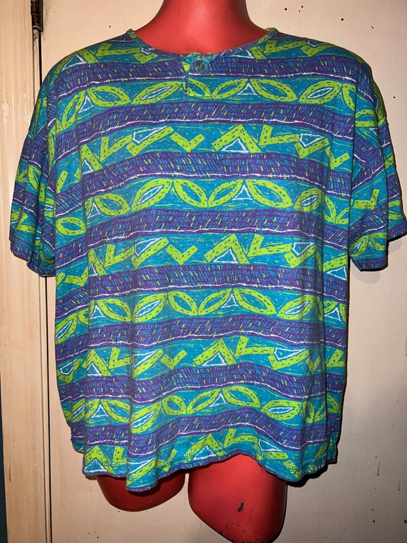 Vintage 80’s Ocean Pacific Shirt. Excellent Ocean Pacific T-Shirt. Beachy Shirt. Colorful OP Shirt, Size Medium