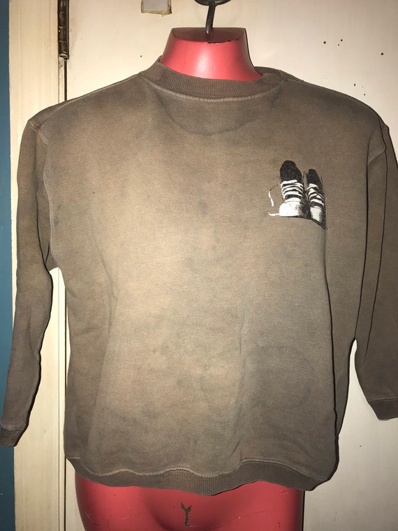 Vintage Distressed Brown Converse Sweatshirt. Conv