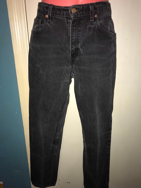 Vintage Women’s Black Levi Jeans. 80’s Black Denim