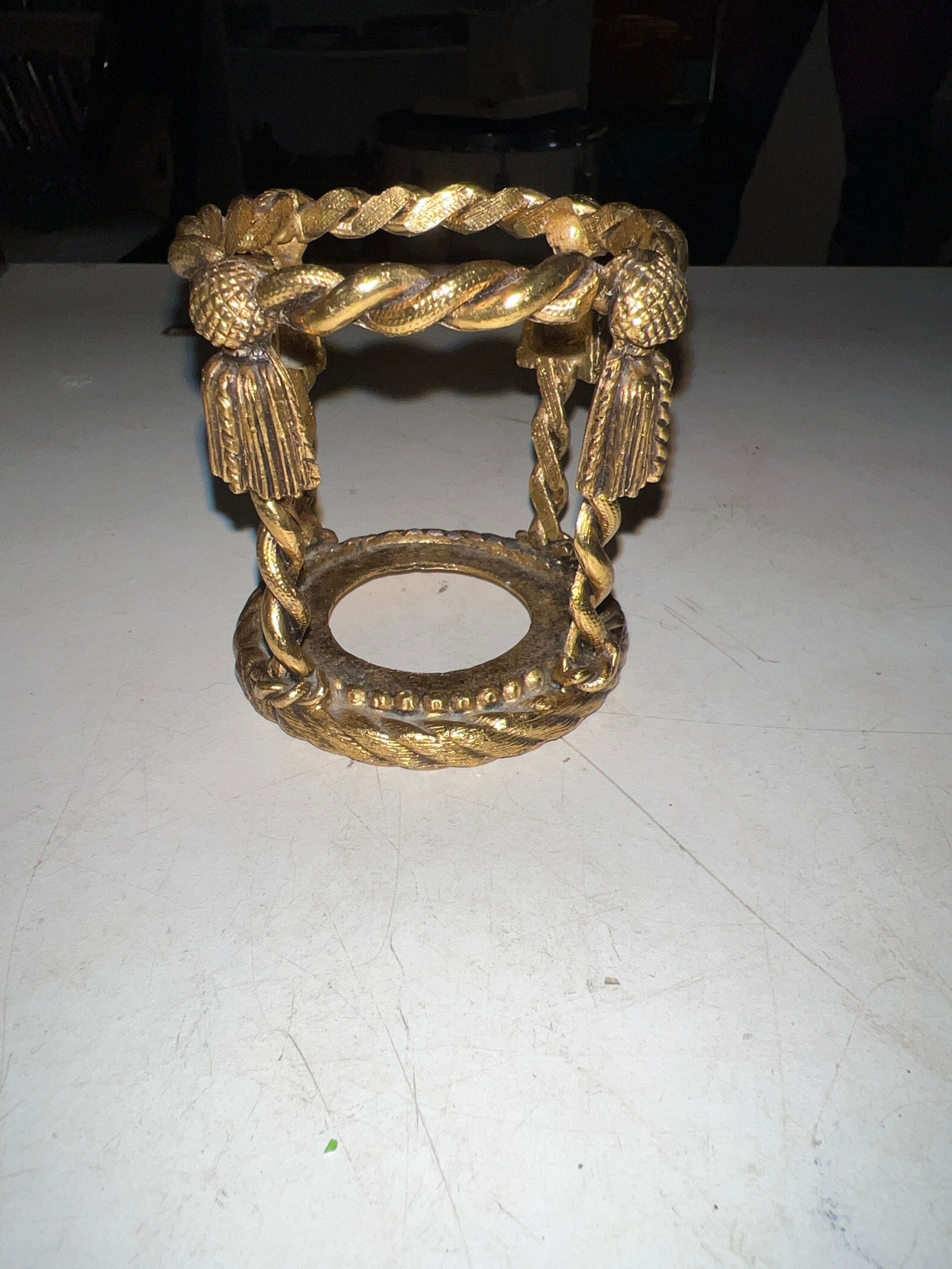 Vintage Brass. Vintage Brass Gazing Ball, Crystal Ball Stand. Brass