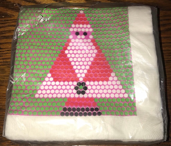 Vintage 1960’s Paper Christmas Santa Claus Napkins