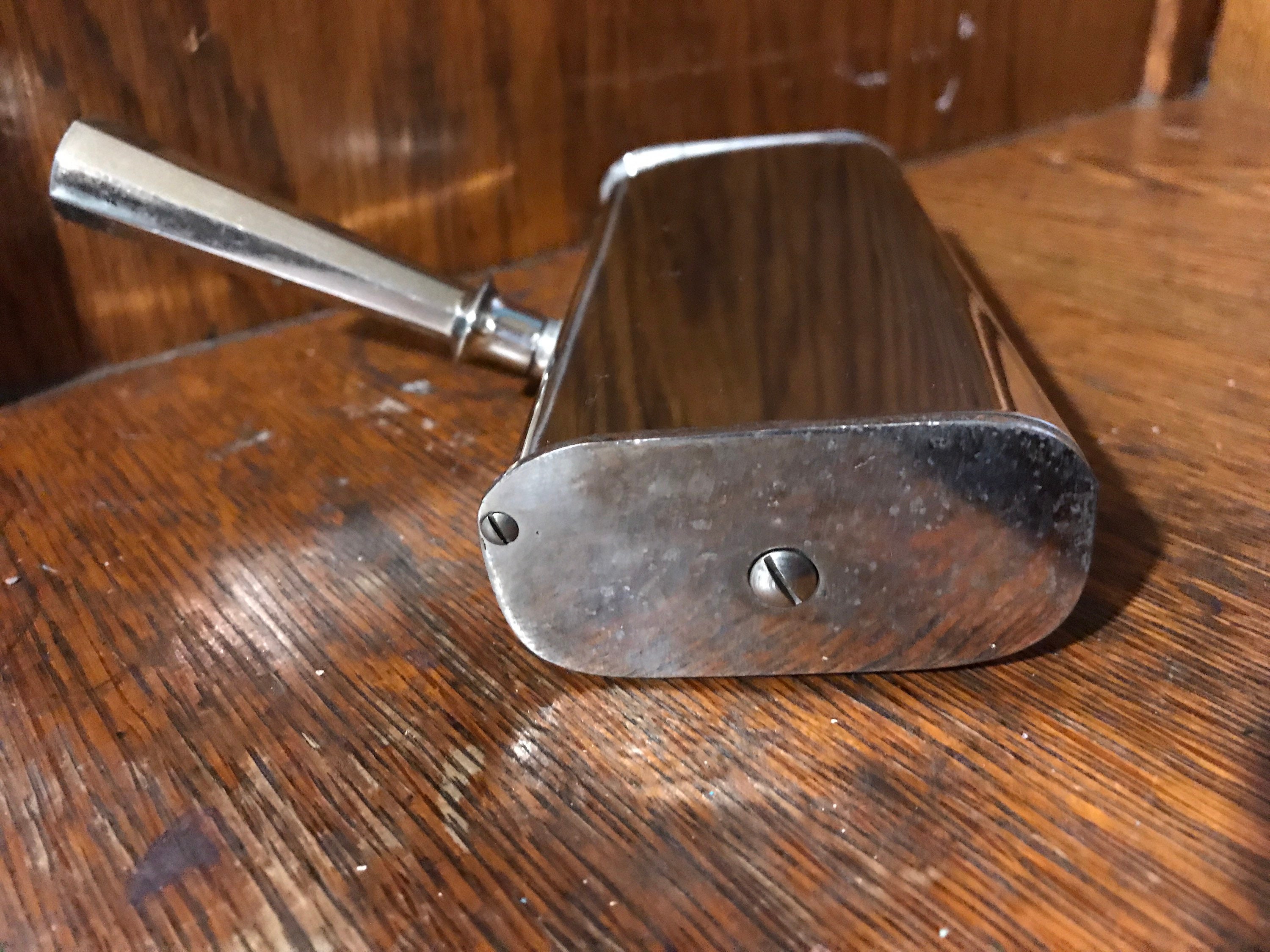 Vintage Silver Chrome Table Sweeper. Silent Butler. Chrome Crumb