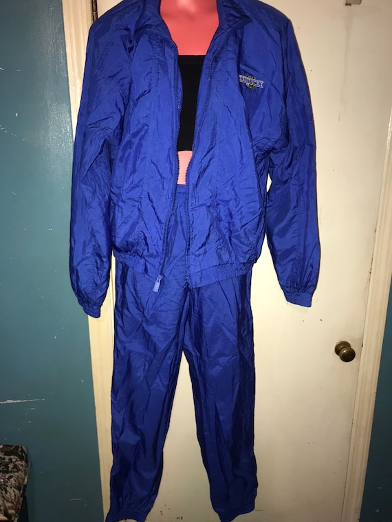 Vintage Blue Kentucky Windbreaker Track Suit. Men’