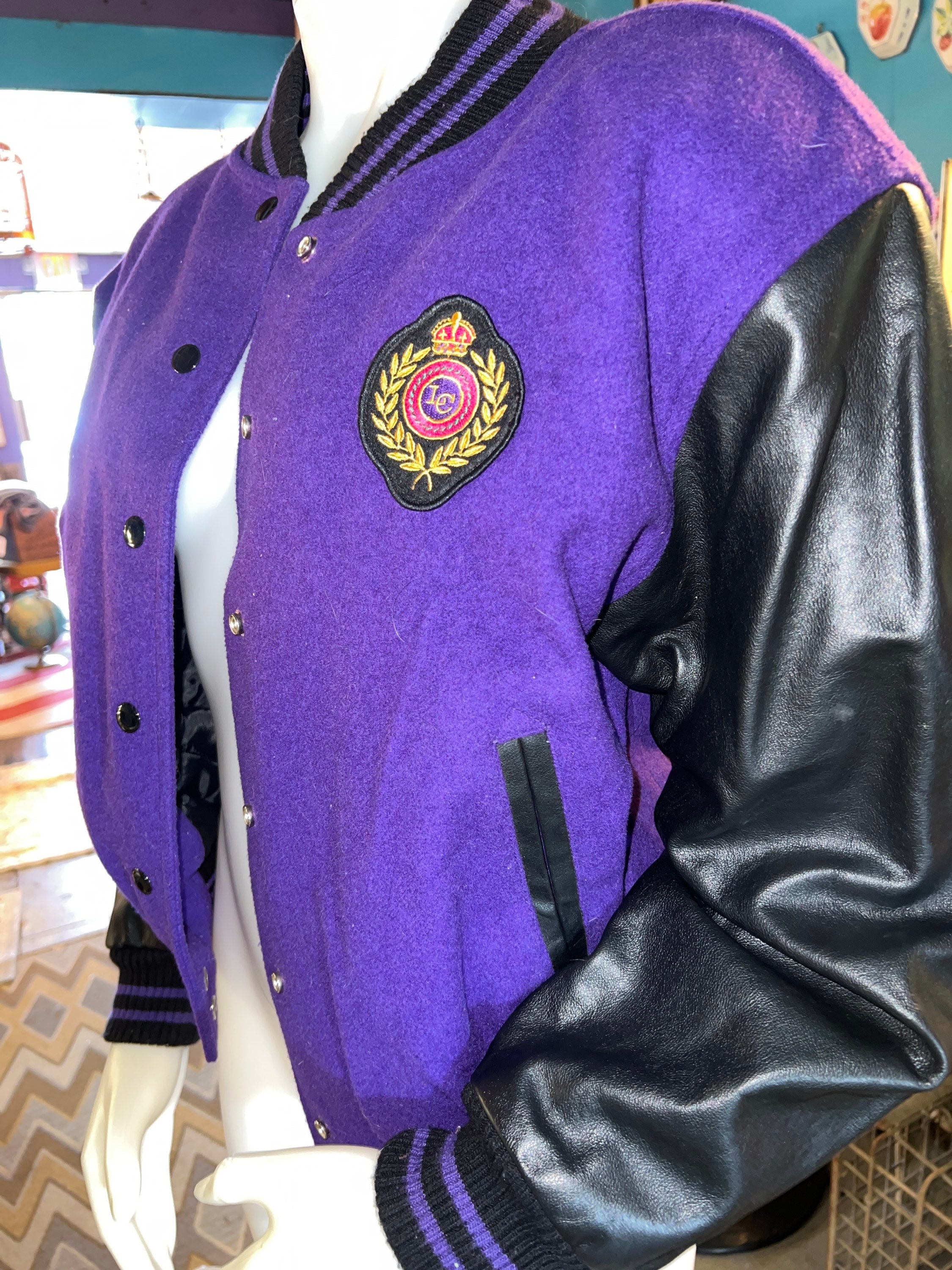 Liz Varsity Jacket - Deep Purple