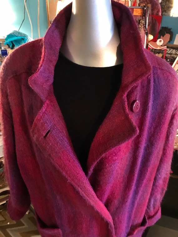 Vintage Mohair Coat. Embrys Paul Levy Pink Mohair