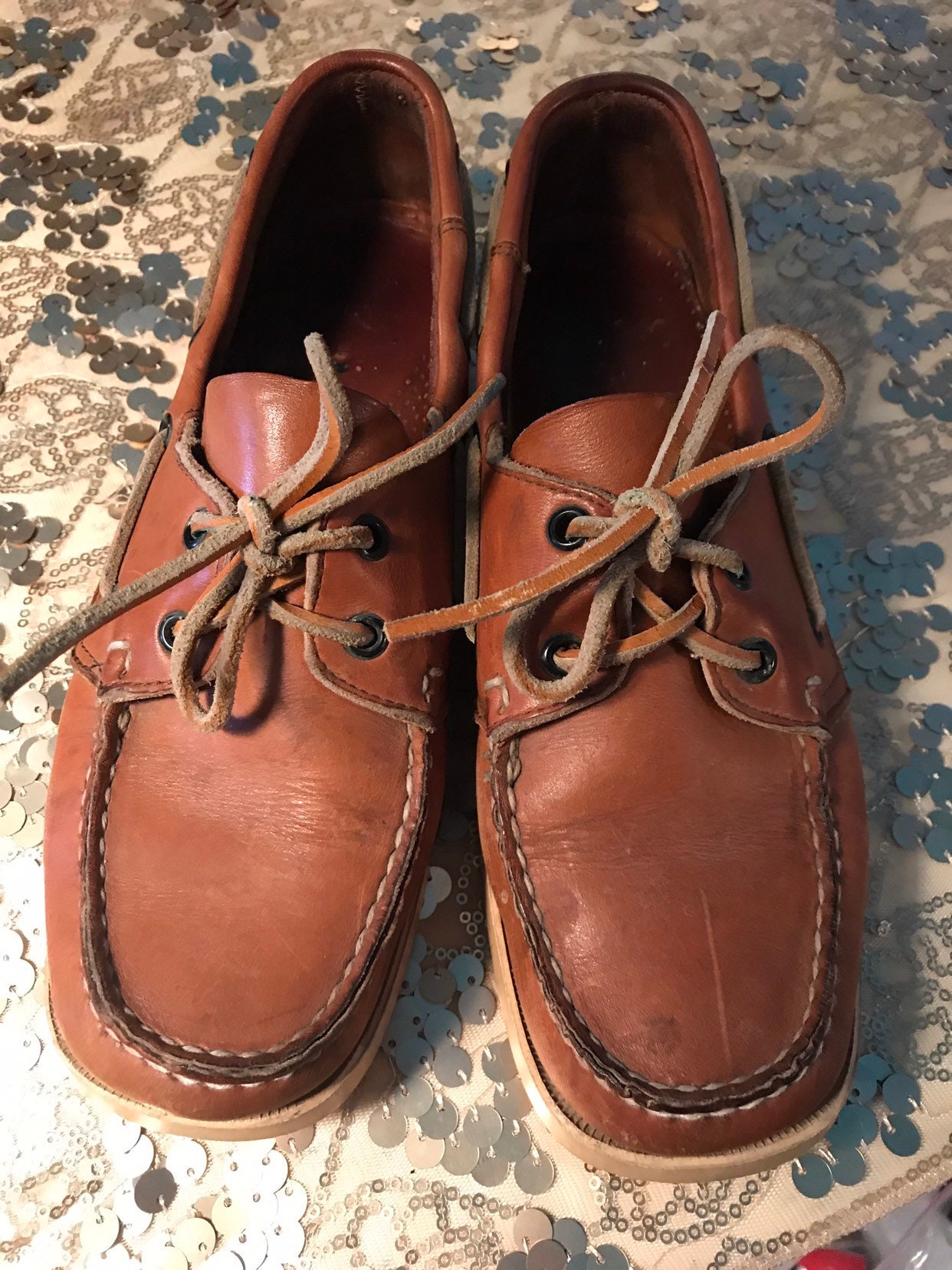 Vintage Docksiders Shoes. Sebago Docksiders Boat Shoes. Sebago Brown ...