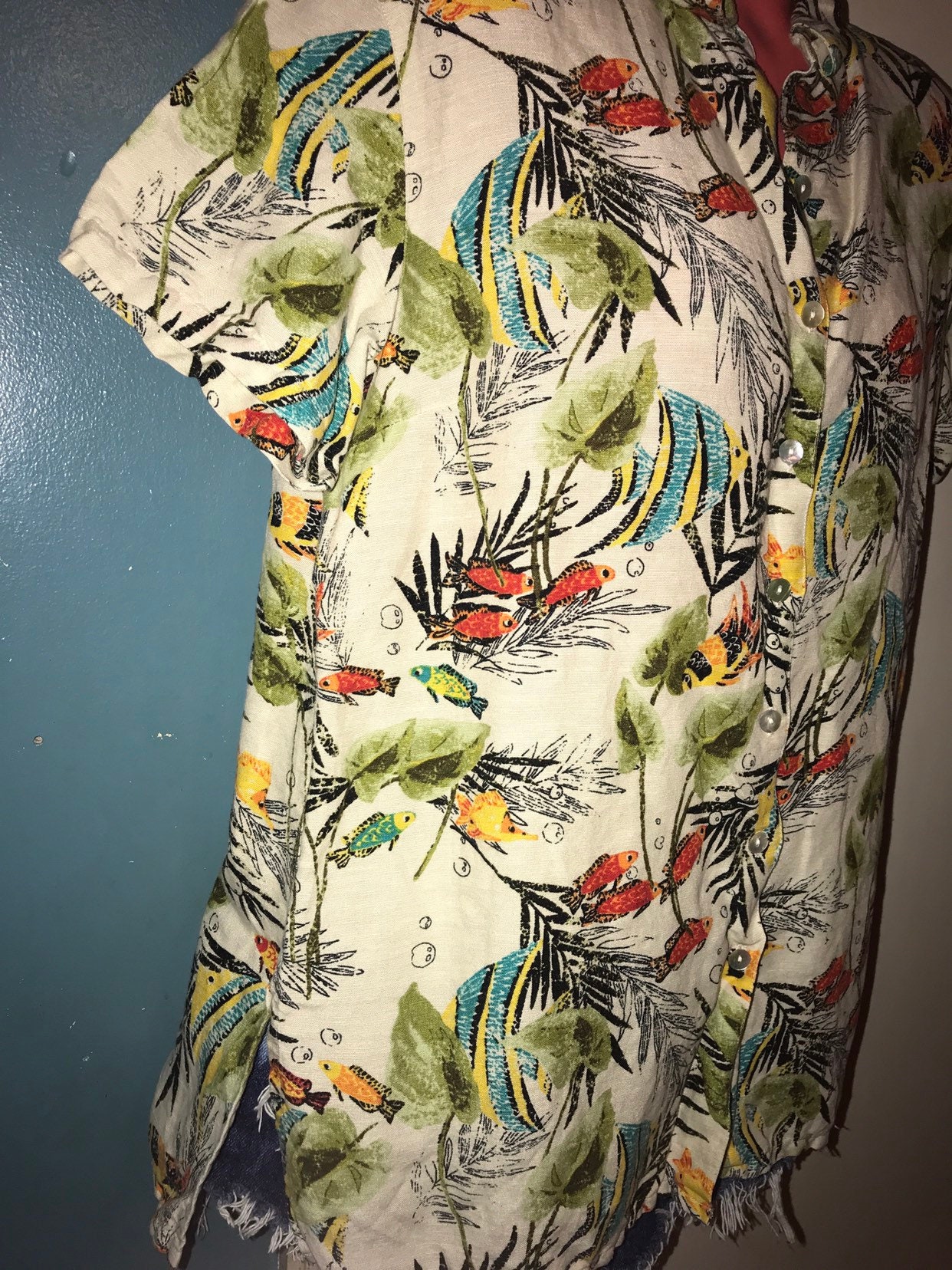 Vintage Chicos Design Shirt. Chico's Hawaiian Shirt. Chicos Design ...