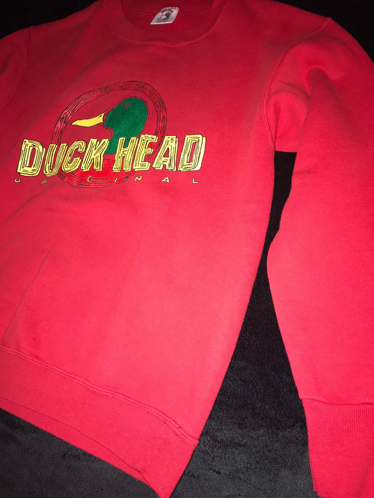 Vintage 90's Duck Head Sweatshirt. Redand Duck Head Sweatshirt ...
