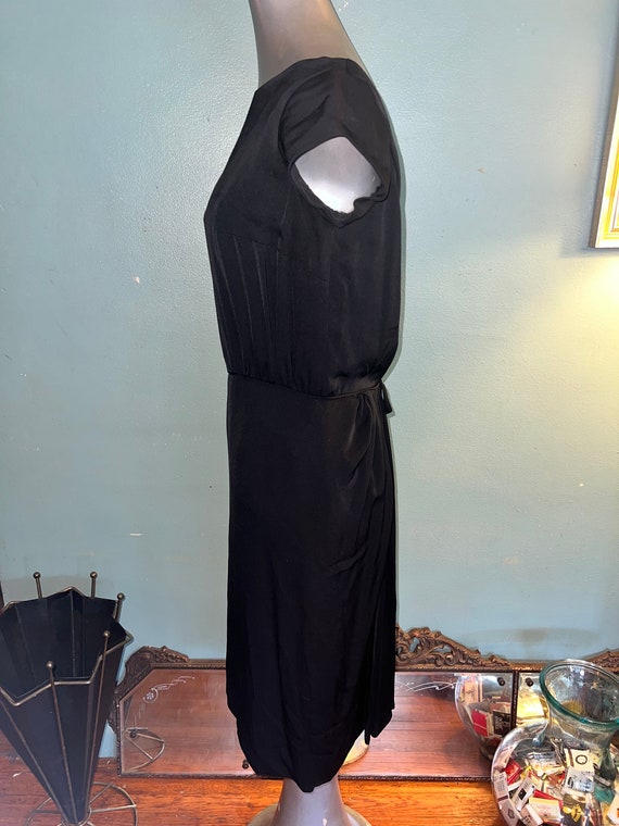 Vintage1940’s Black Crepe Dress. Little Black Dre… - image 5