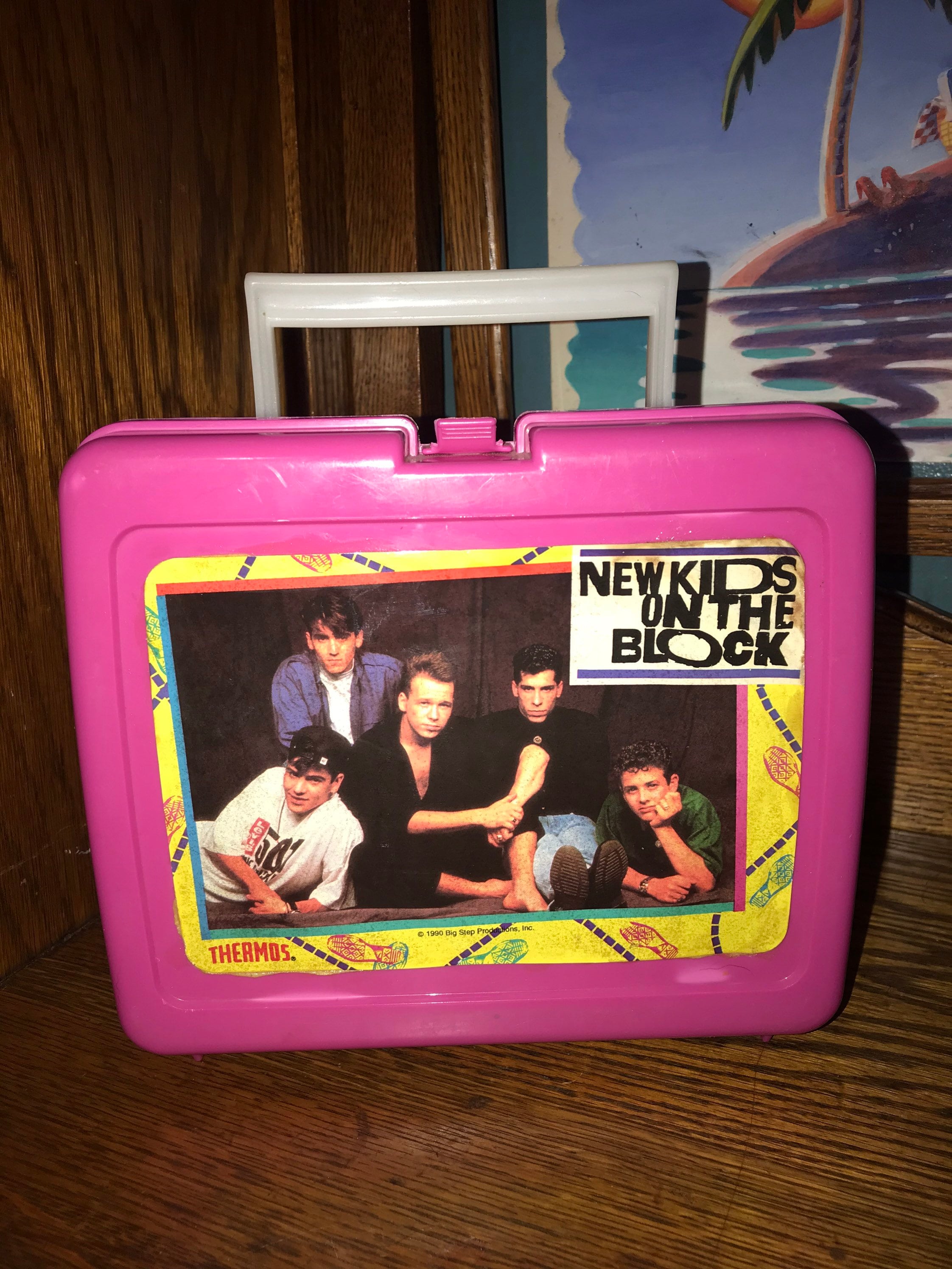 Vintage NEW KIDS ON THE BLOCK Thermos Lunch Box 1991