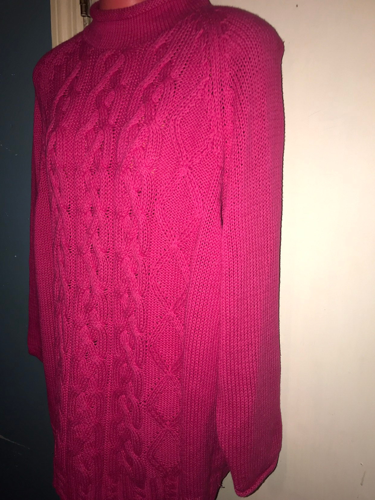 Vintage Pink Forenza Sweater. Vintage 80's Sweater. Pink Sweater ...