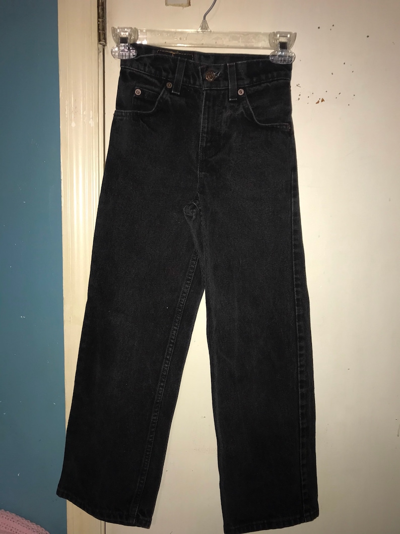 Vintage 1980s Kids Black Levi Jeans. Kids White Tab Levis | Etsy