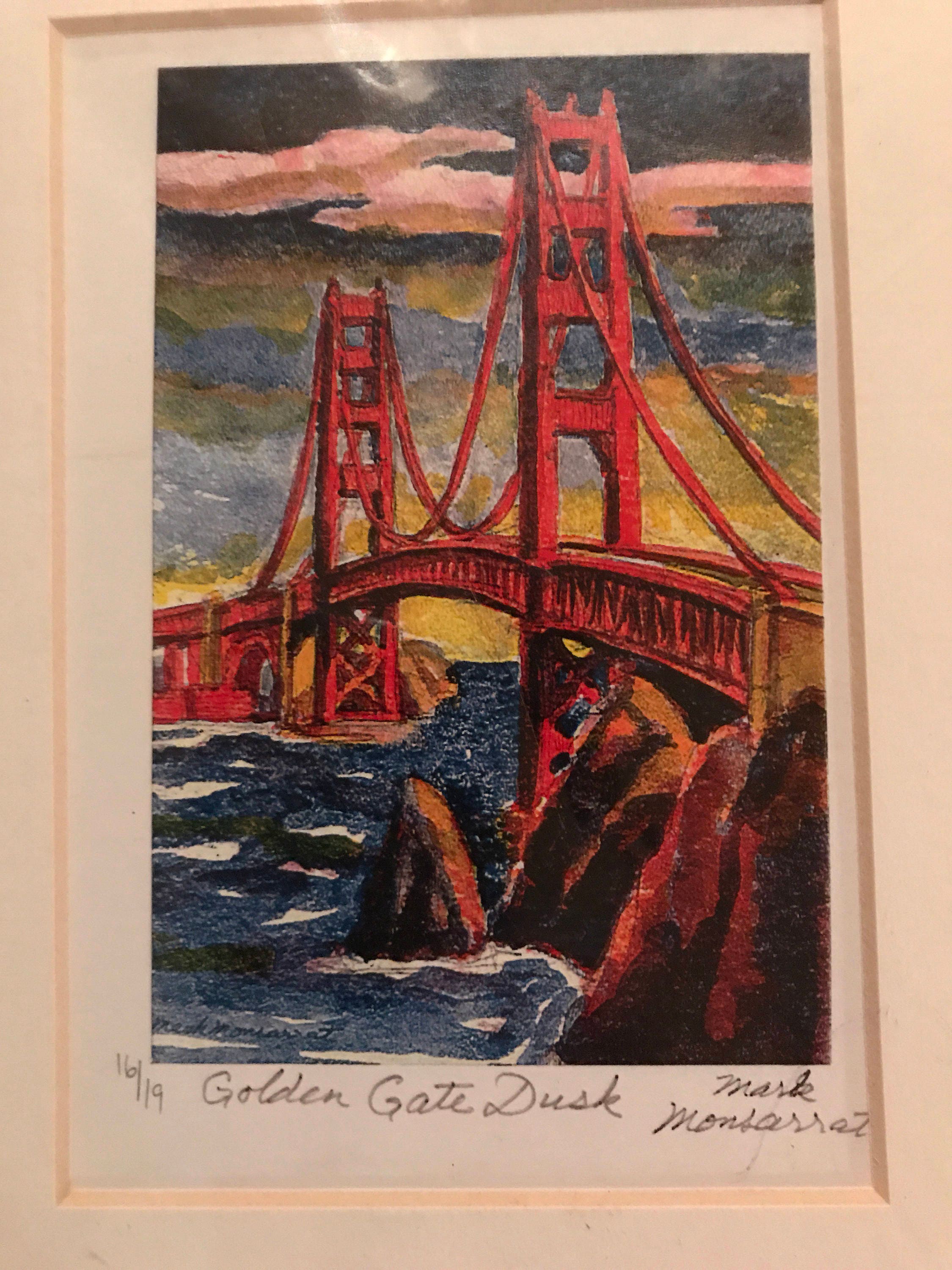 Vintage San Francisco Prints. Mark Monsarrat Watercolor Prints. San