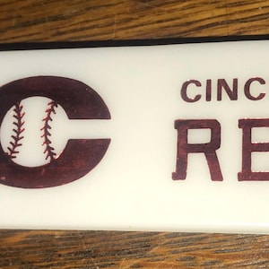 Vintage Cincinnati Reds Plastic Keychain