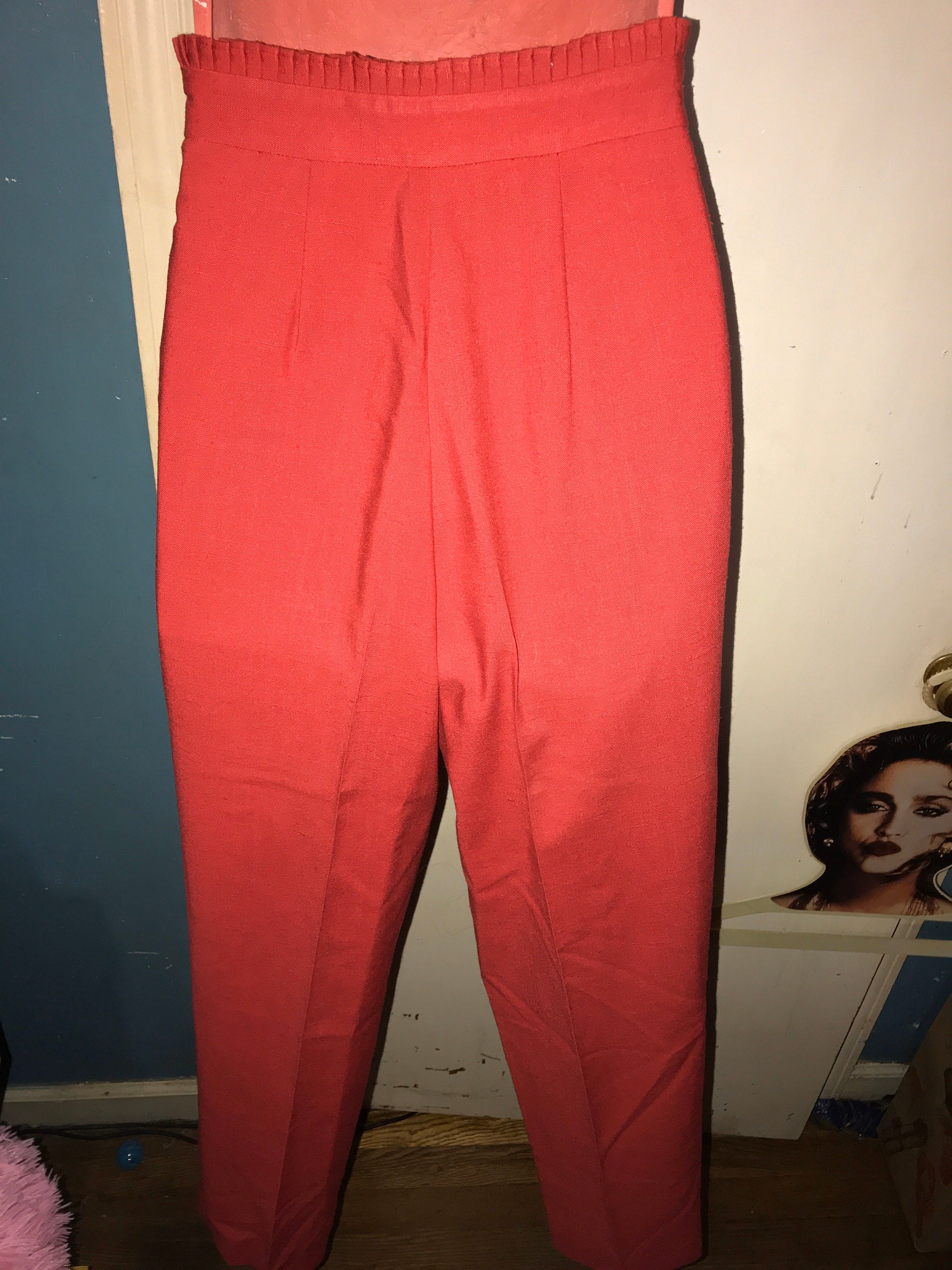 Vintage david n. Pants. Early 80’s david n. High Waist Designer Red ...